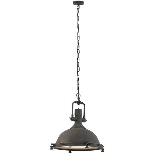 Sienna Eliga Dome Pendant Ceiling Lights Brown Rust, Glass Matt