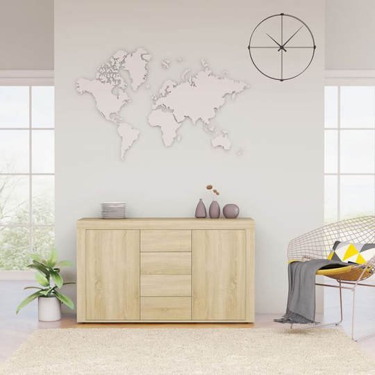 Sideboard Sonoma Oak 120x36x69 cm Chipboard - Brown