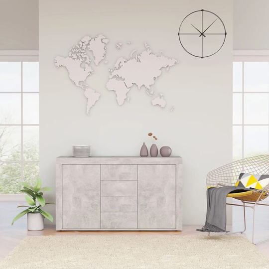 Sideboard Concrete Grey 120x36x69 cm Chipboard - Grey