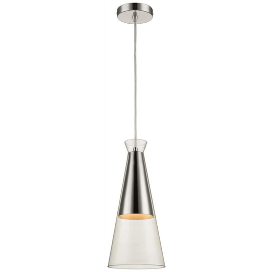 1 Light Ceiling Pendant Clear Glass Single, E27 - Spring Lighting