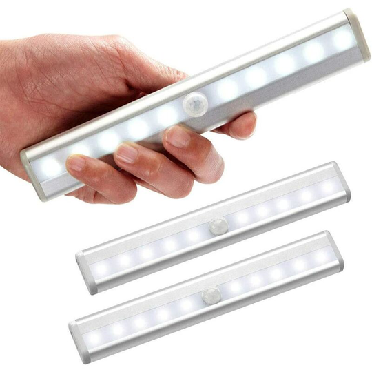 Aougo - 3 Pack led Motion Sensor Light led Cabinet Light led Closet Light Battery Operated led Light with Magnetic Strip