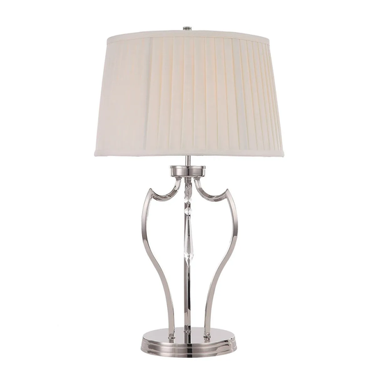Elstead Lighting Pimlico 1 Light Table Lamp Polished Nickel