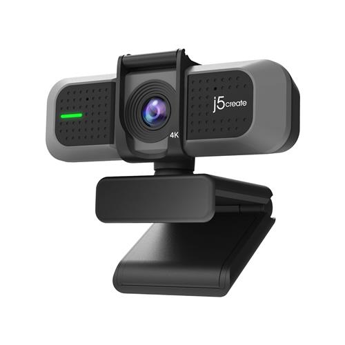 j5create JVU430 USB 4K Ultra HD Webcam 3840 x 2160 Video Capture Resolution Black and Silver