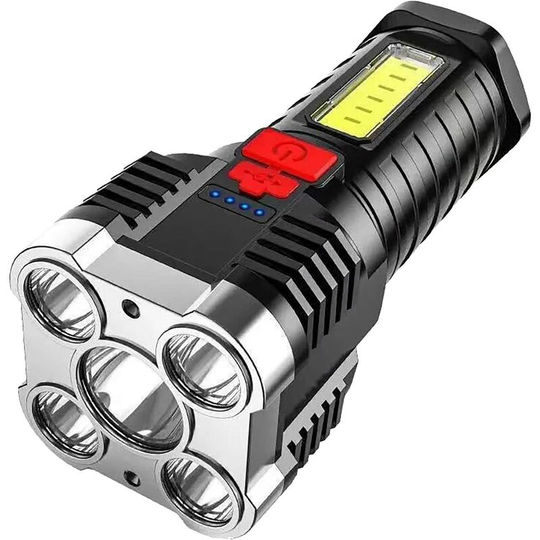 5 Beads cob Explosion Proof Flashlight Torch Side Light Long Range Home Outdoor usb Rechargeable