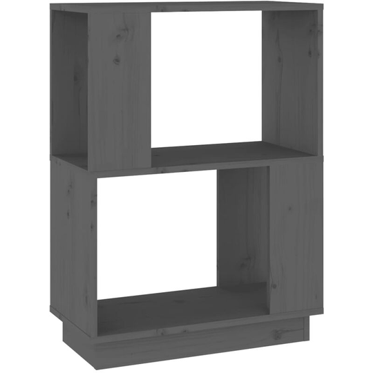 Book Cabinet/Room Divider Grey 51x25x70 cm Solid Wood Pine Vidaxl Grey