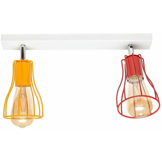 Helam Tube Semi Flush Light White, , Orange, Red 40cm