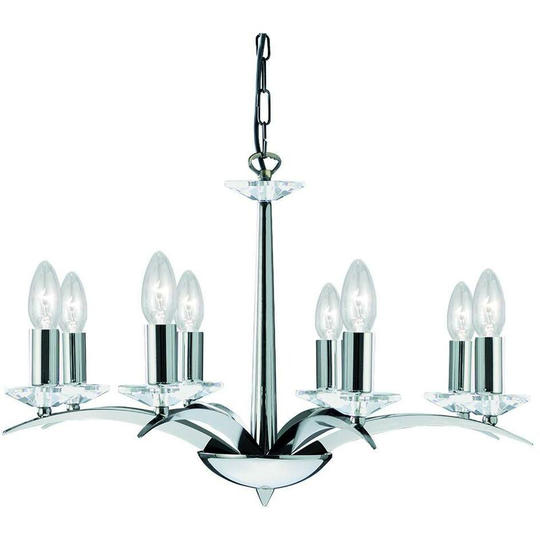 Searchlight Lighting - Searchlight Kensington - 8 Light Chandelier Chrome Finish, E14