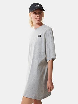 THE NORTH FACE Short Sleeve T-Shirt Dress - Light Grey, Light Grey, Size Xs, Women