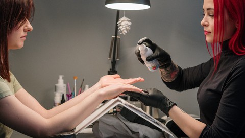 full MANICURE treatment +traditional & permanent nail polish