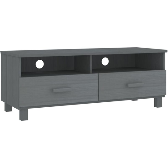Tv Cabinet Dark Grey 106x40x40 cm Solid Wood Pine Vidaxl Grey
