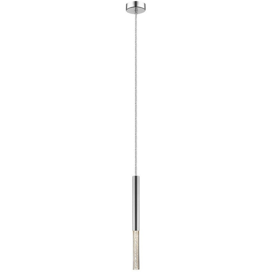 Zumaline Lighting - Zumaline One Integrated led Pendant Ceiling Light, Chrome, 450lm, 3000K
