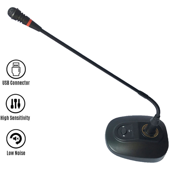 Usb Computer Microphone Desktop Wired Microphone Cardioid Condenser Mic Adjustable Neck Plug & Play