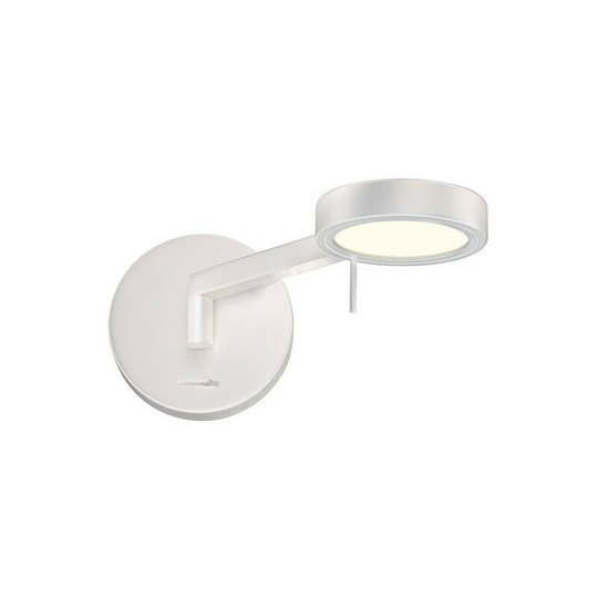 Adjustable Wall Lamp , Reader, 1 x 8W led, 3000K, Sand White - Luminosa Lighting