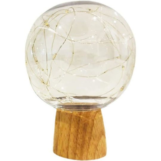 Aougo - Crystal Ball Night Glass Ball Night Light led Night Light Sphere Night Light Lamp usb Rechargeable