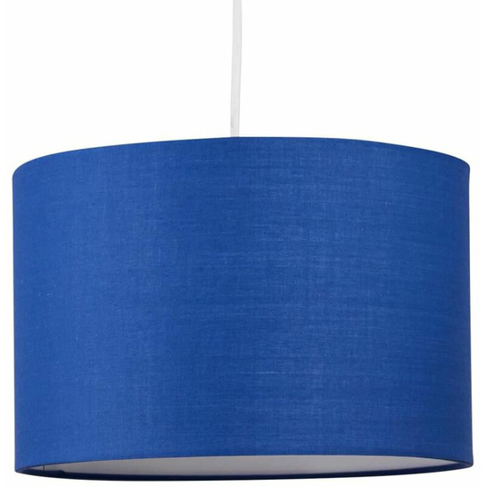 Navy Blue 25cm Ceiling Light Shade - Navy blue cotton