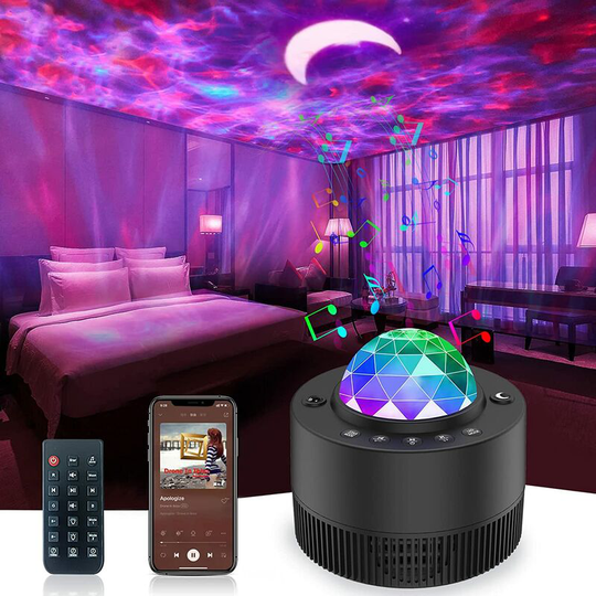 Bearsu - Star Projector, 3 in 1 Bluetooth led Night Light Projector with Remote Control, Bluetooth Music Speaker Auto Off Timer for
