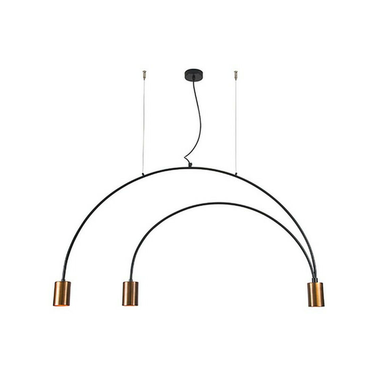 Larissa Marousi Ceiling Pendant 3 Light Metal Black Copper Rusty