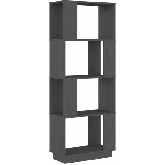 Book Cabinet/Room Divider Grey 51x25x132 cm Solid Wood Pine Vidaxl Grey