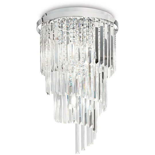 Ideal Lux Lighting - Ideal Lux Carlton - 8 Light Ceiling Light Chandelier Chrome, E14