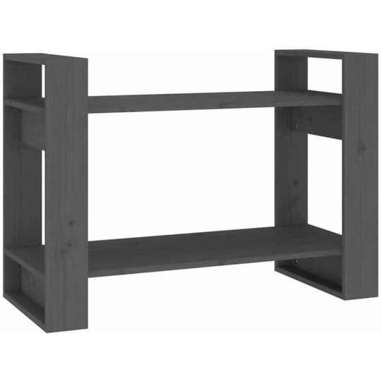 Book Cabinet/Room Divider Grey 80x35x56.5 cm Solid Wood Pine Vidaxl Grey