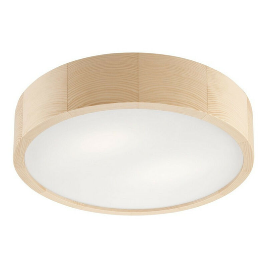 Round Cylindrical Ceiling Light Pine, 2x E27