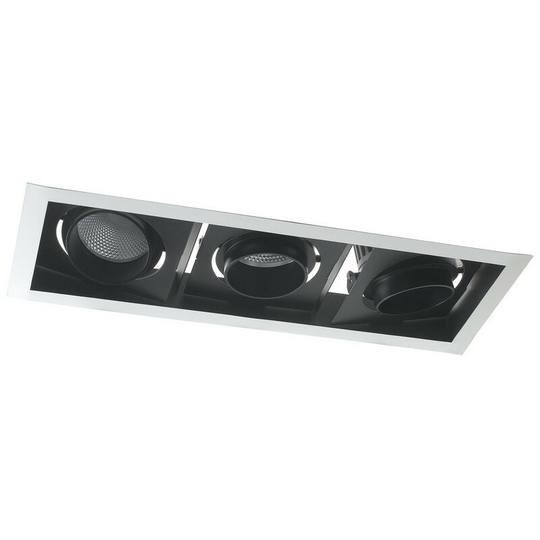 Fan Europe apollo led 3 Light Recessed Adjustable Downlight Black 4800lm 3000K 40.2x15x9.4cm