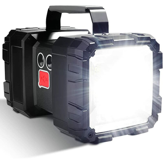 Aougo - Rechargeable led Flashlight 10000mAh Ultra Long Standby High Power Waterproof Camping Lantern 3 Super Bright Modes led Search Light with usb