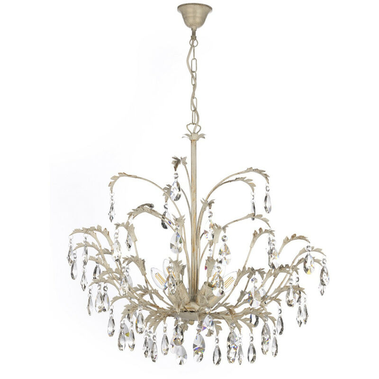 Onli Lighting - Onli Cesta 5 Light Pendant Ceiling Light, Glass Droplets