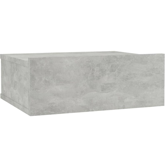 Floating Nightstand Concrete Grey 40x30x15 cm Engineered Wood vidaXL - Grey