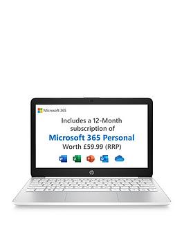 Hp Stream 11-Ak0027Na 11-Inch Laptop - Intel Celeron N4120, 4Gb Ram, 64Gb Ssd, Microsoft 365 Personal (12 Months) Included, With Optional Norton 360 - White - Laptop + Norton 360 1 Year