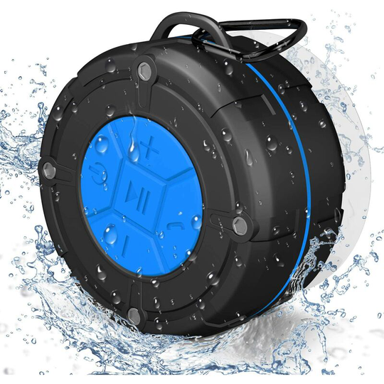 Heguyey - Powerful Bluetooth Speaker, Bluetooth 5.0 Speaker, IPX7 Waterproof Portable Speaker, Built-in Microphone, With Detachable Suction Cup, hd