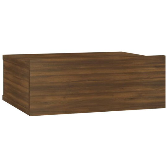 Floating Nightstand Brown Oak 40x30x15 cm Engineered Wood Vidaxl Brown