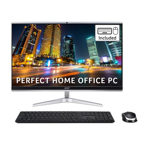 Acer Aspire C24-1651 All-in-One PC - (Intel Core i5-1135G7 8GB 2TB HDD and 512GB SSD NVIDIA MX450 23.8 inch Full HD Display Wireless Keyboard and Mouse Windows 10 Silver)