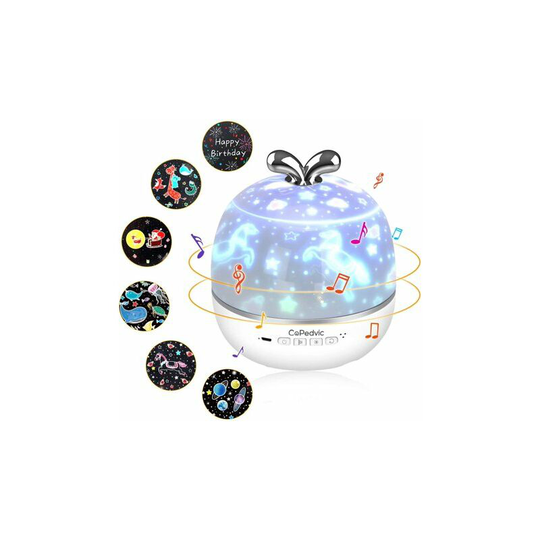 Thsinde - Projector Light, 3 in 1 Rechargeable Bluetooth Speaker Baby Projector Light usb Starry Projector Baby Night Light with Remote Control and