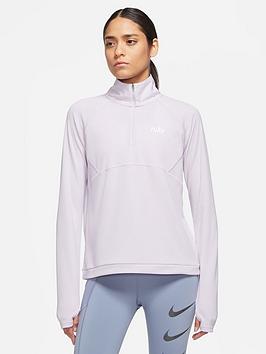Nike Running Icon Clash Pacer Half Zip Top - Light Pink