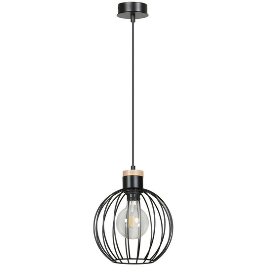 Emibig Barbado Black Wire Frame Pendant Ceiling Light 1x E27