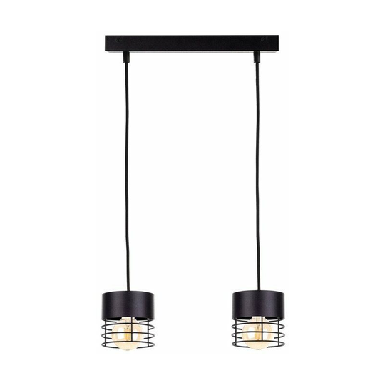 Keter Elle Bar Pendant Ceiling Light Black, 50cm, 2x E27