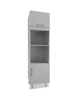 Manor Interiors Linea Light Grey 2 Tall Oven Housing 600Mm (Left Hand Hinged)
