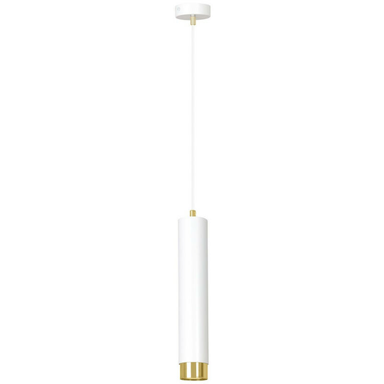 Emibig Kibo White/Gold Slim Pendant Ceiling Light 1x GU10