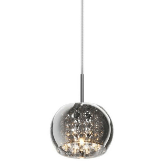 Zumaline Lighting - Zumaline Crystal Pendant Ceiling Light, Transparent, Chrome, 1x G9