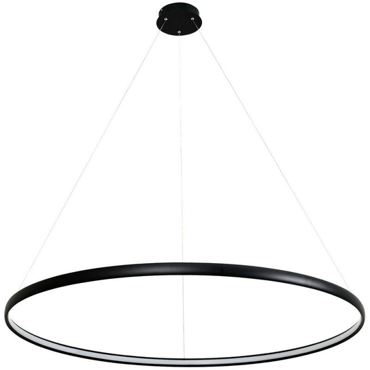 Zumaline Carlo Integrated led Pendant Ceiling Light, Matt Black, 4000K, 2280lm