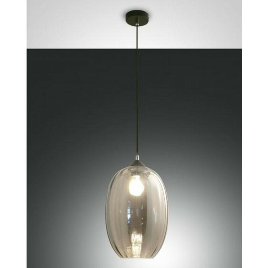 Fabas Luce Infinity Dome Pendant Ceiling Lights Transparent Grey Glass, E27