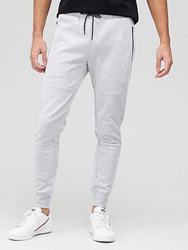 Jack & Jones Skinny Fit Logo Joggers - Light Grey , Light Grey, Size 2Xl, Men