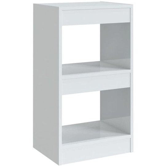 Book Cabinet/Room Divider High Gloss White 40x30x72 cm Vidaxl White