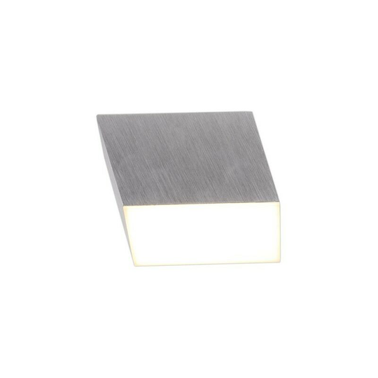 Spotlight 9cm Square 1 x 10W led, 3000K, 700lm, Satin Aluminium - Luminosa Lighting