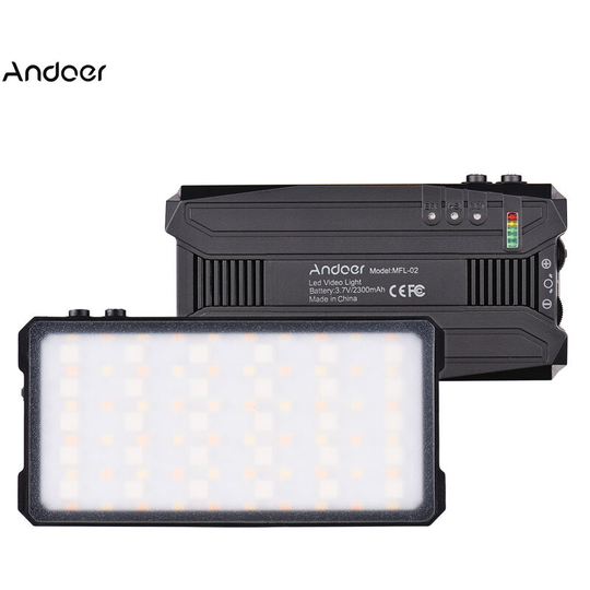 Andoer - MFL-02 5W Multifunctional led Video Light Portable Pocket Light Professional rgb Photography Light 90PCS Light Beads Bi-Color Temperature