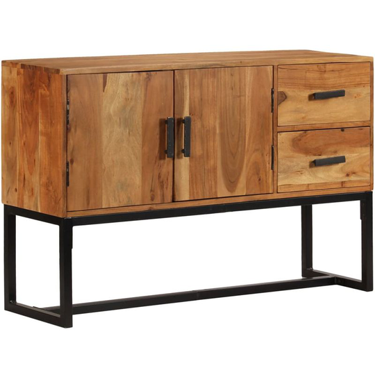 Sideboard Solid Acacia Wood 115x30x70 cm Brown VD12079 - Hommoo