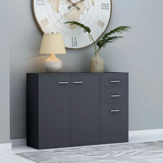 Sideboard Grey 105x30x75 cm Chipboard - Grey