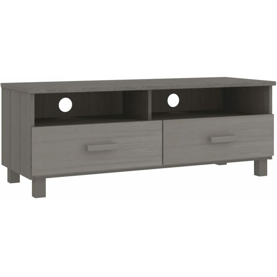 TV Cabinet Light Grey 106x40x40 cm Solid Wood Pine vidaXL - Grey