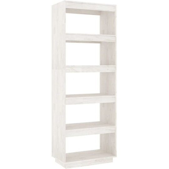 Book Cabinet/Room Divider White 60x35x167 cm Solid Pinewood Vidaxl White